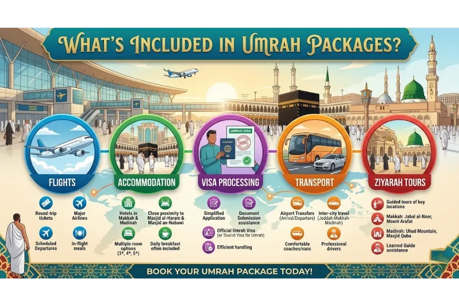 4 Star Umrah Packages UK Umrah Packages Bradford Bradford travel agency, Cheap Umrah Bradford, Bradford Muslim tours 5 Star Umrah Packages UK
