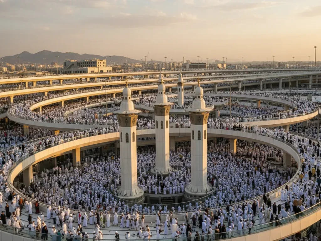Stoning of Jamarat during Hajj pilgrimage from UK