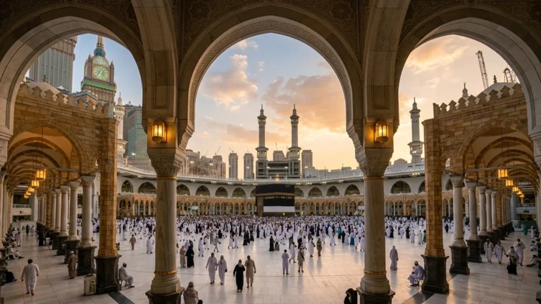 Makkah makkah haram arcades golden hour for 12 Nights 4 Star Ramadan Umrah Packages
