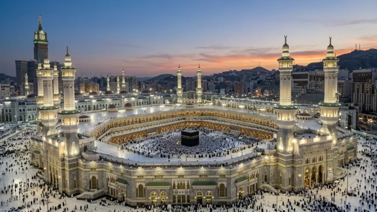 Makkah makkah haram aerial sunset for 14 Nights 4 Star December Package