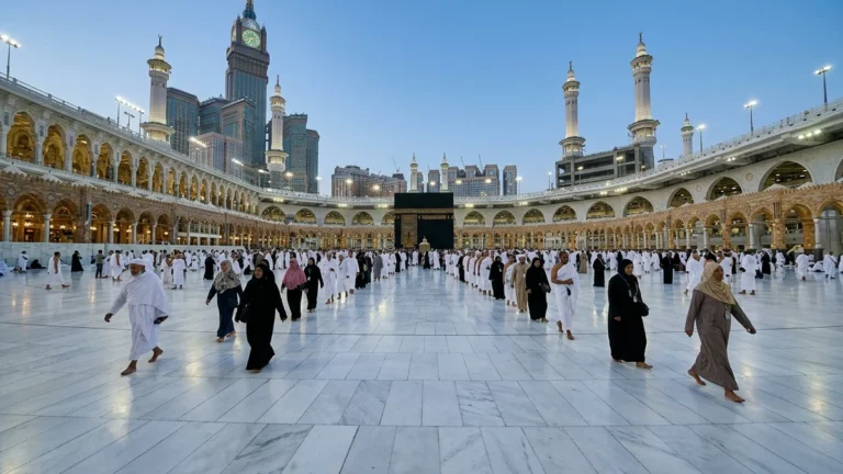 Makkah makkah marble courtyard morning for 7 Nights 3 Star December Package