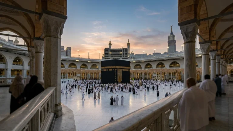 Makkah makkah kaaba courtyard dawn for 7 Nights 5 Star Easter Umrah Package