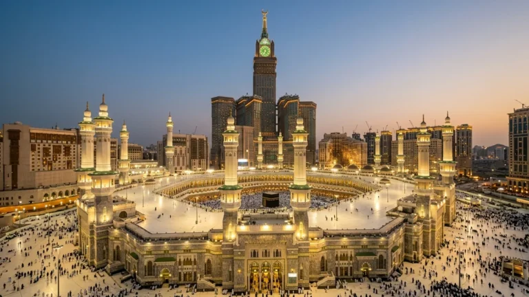 Makkah makkah skyline haram evening for Birmingham 3 Star 12 Nights Umrah Packages