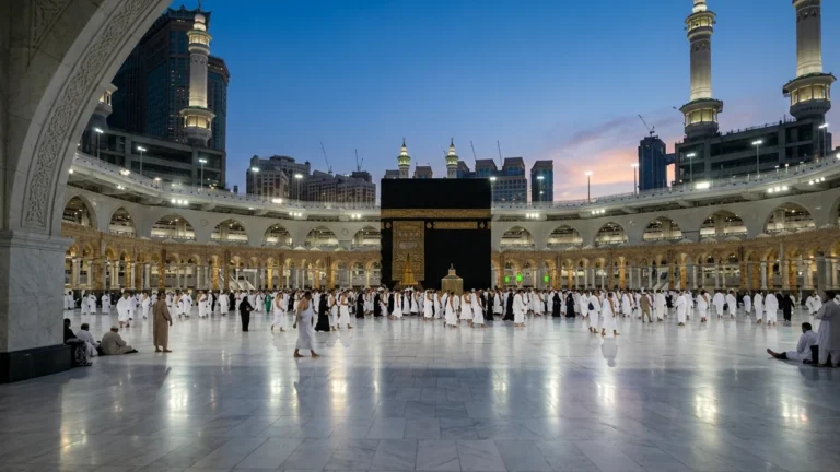 Makkah makkah kaaba courtyard dawn for Edinburgh 4 Star 14 Nights Umrah Packages