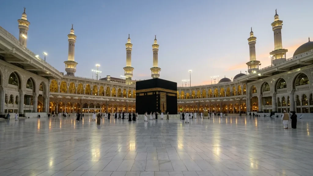 Makkah makkah kaaba courtyard dawn for Glasgow 5 Star 14 Nights Umrah Packages