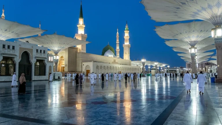 Madinah madinah courtyard reflections for July 5 Star 12 Nights Umrah Packages