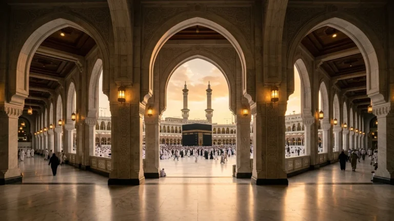 Makkah makkah haram arcades golden hour for June 4 Star 10 Nights Umrah Packages