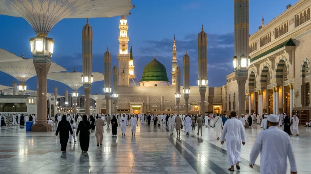 Madinah madinah wide plaza evening for June 5 Star 7 Nights Umrah Packages
