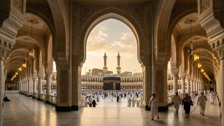 Makkah makkah haram arcades golden hour for Manchester 5 Star 14 Nights Umrah Packages