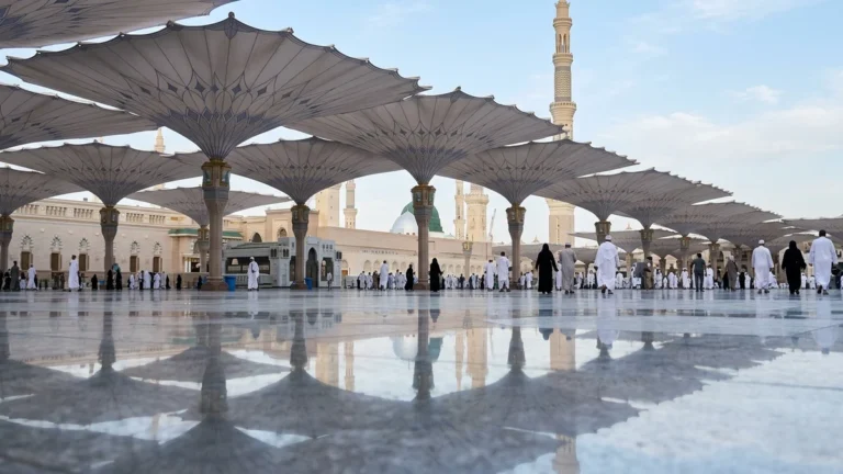 Madinah madinah courtyard reflections for March 4 Star 12 Nights Umrah Packages