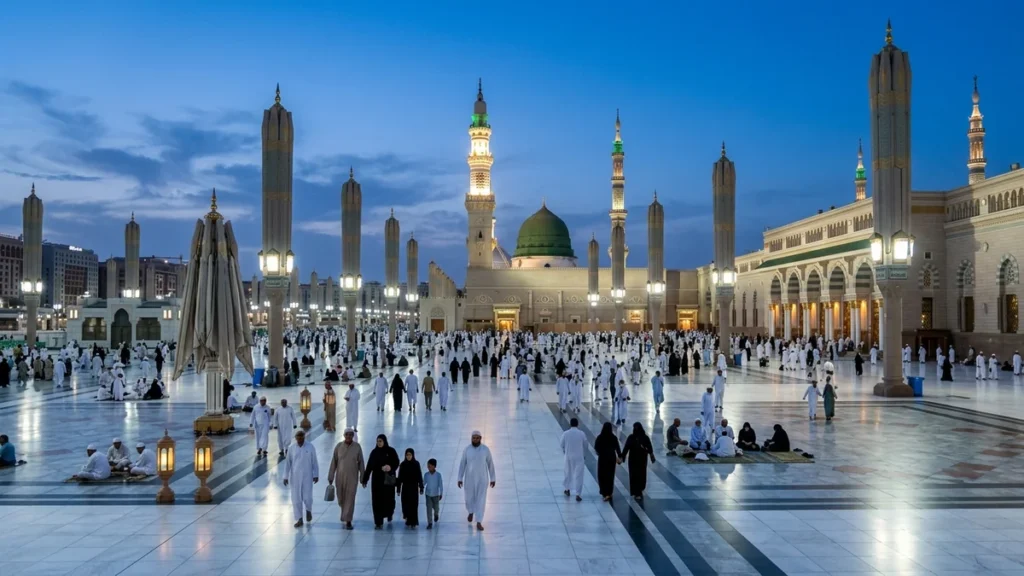 Madinah madinah wide plaza evening for May 4 Star 7 Nights Umrah Packages
