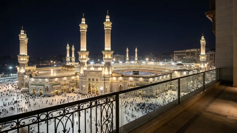Makkah makkah haram minarets night for September 4 Star 12 Nights Umrah Packages